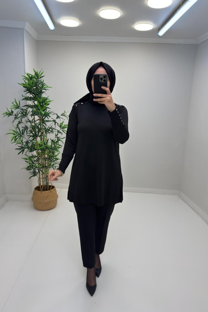 Neva Merserize Tunik Siyah