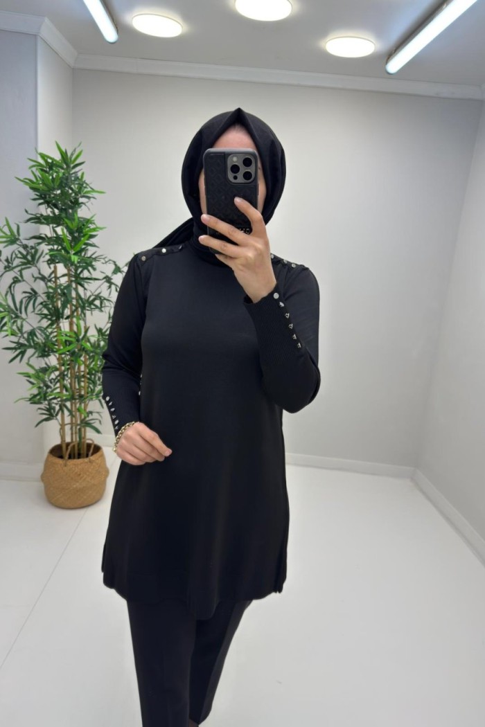 Neva Merserize Tunik Siyah
