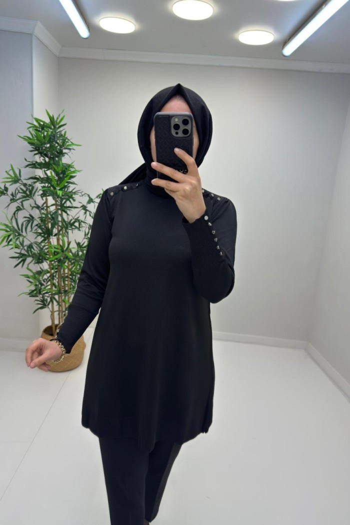 Neva Merserize Tunik Siyah