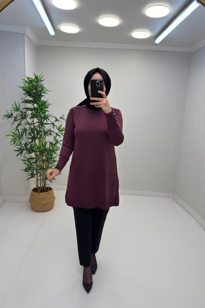 Neva Merserize Tunik Mürdüm