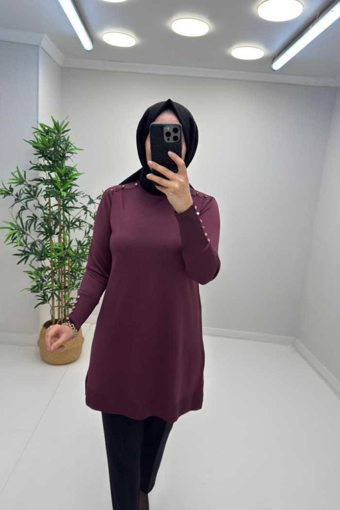 Neva Merserize Tunik Mürdüm