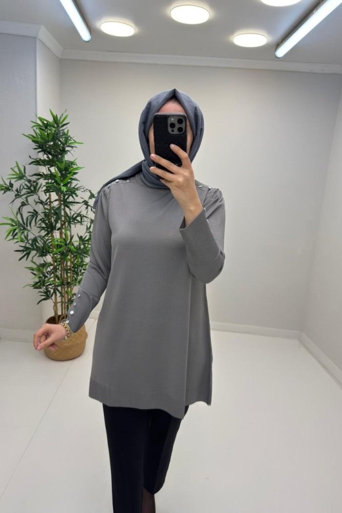 Neva Merserize Tunik Gri
