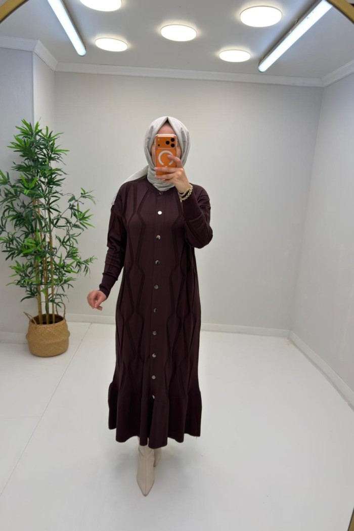 Ares Merserize Elbise  Acı Kahve