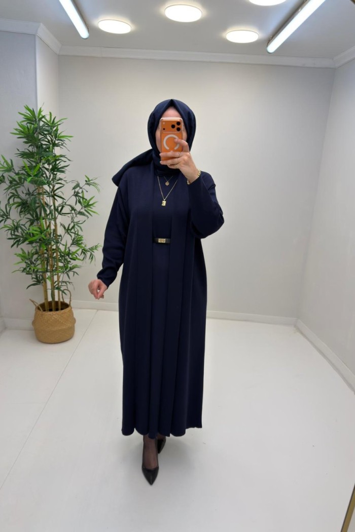 Bera İç Elbiseli Hırka Takım Lacivert