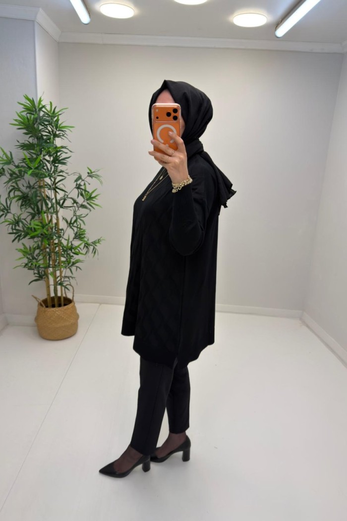 Yonca Merserize Tunik Siyah