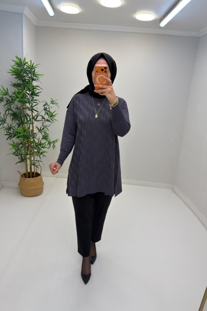 Yonca Merserize Tunik Antrasit
