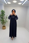 Sahra Cupra Elbise Lacivert