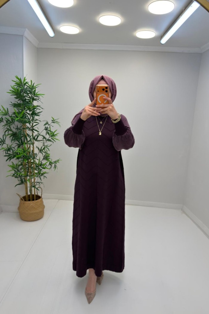 Sahra Cupra Elbise Mürdüm