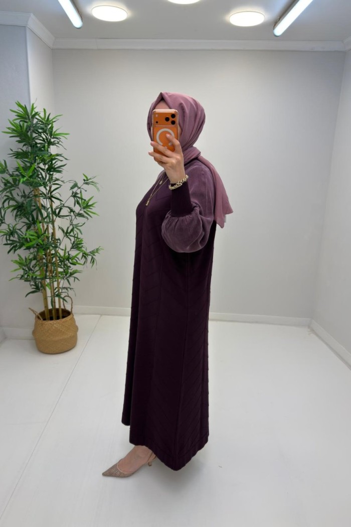 Sahra Cupra Elbise Mürdüm