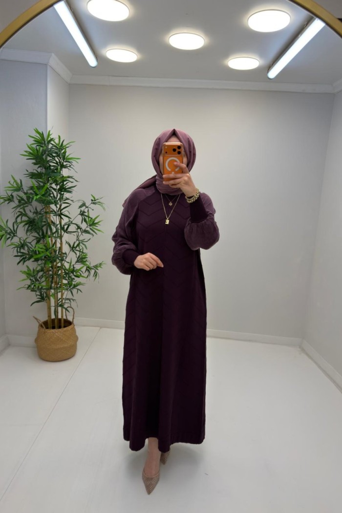 Sahra Cupra Elbise Mürdüm
