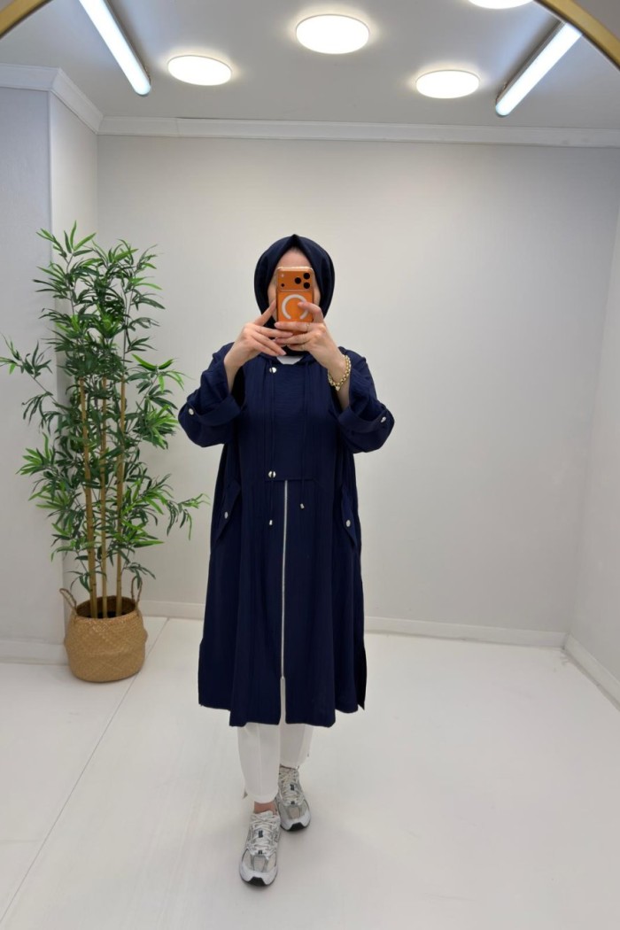 Pamira Çilek Keten Kap Lacivert