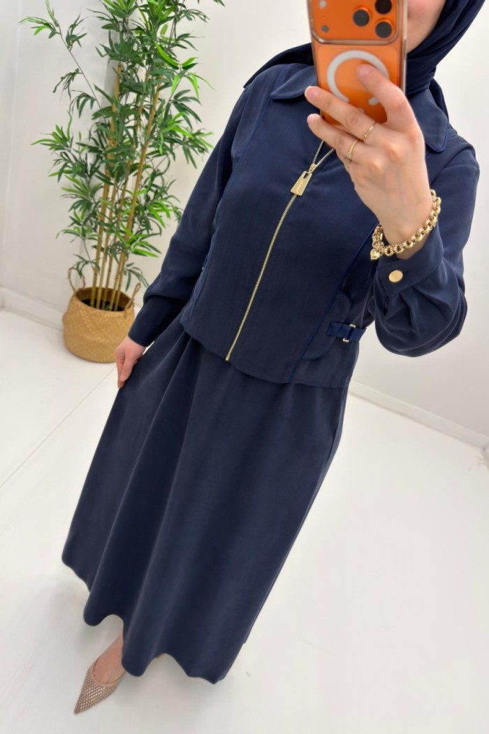 Nehir Elbise Lacivert