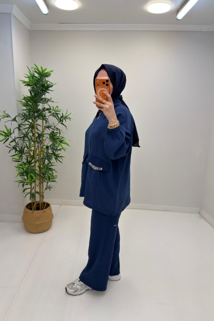 Selin Taşlı Takım Mavi