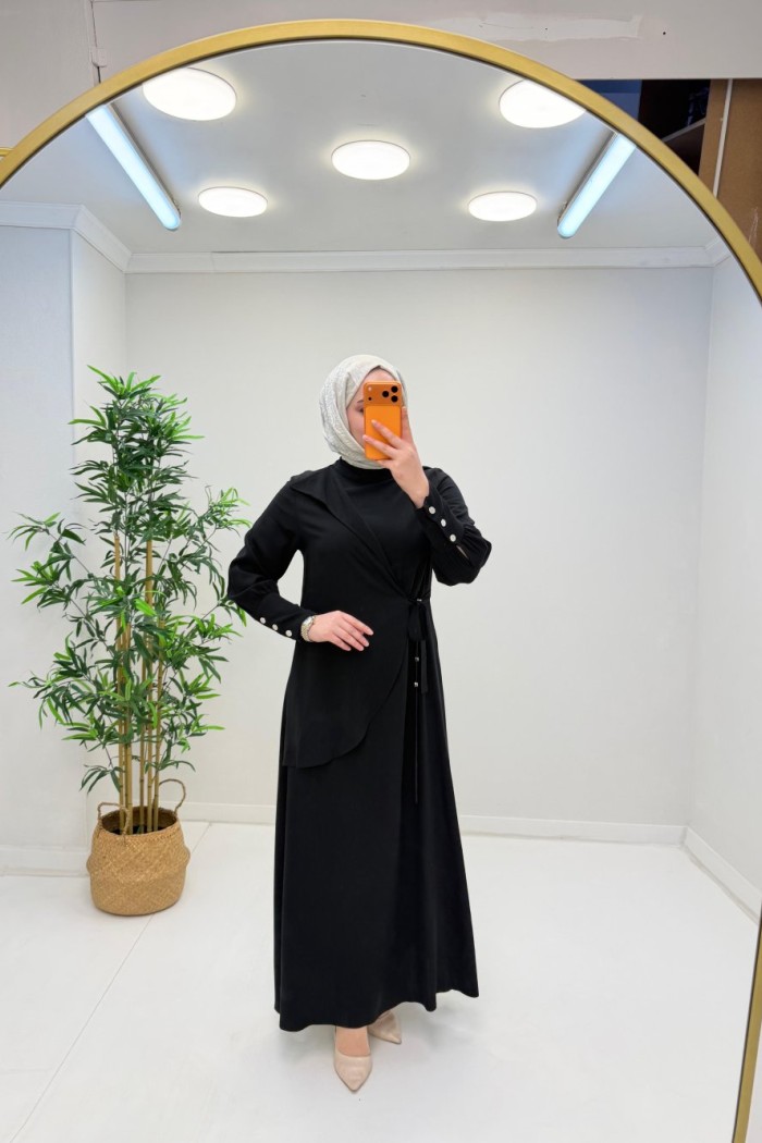 Eliz Tensel Elbise Siyah