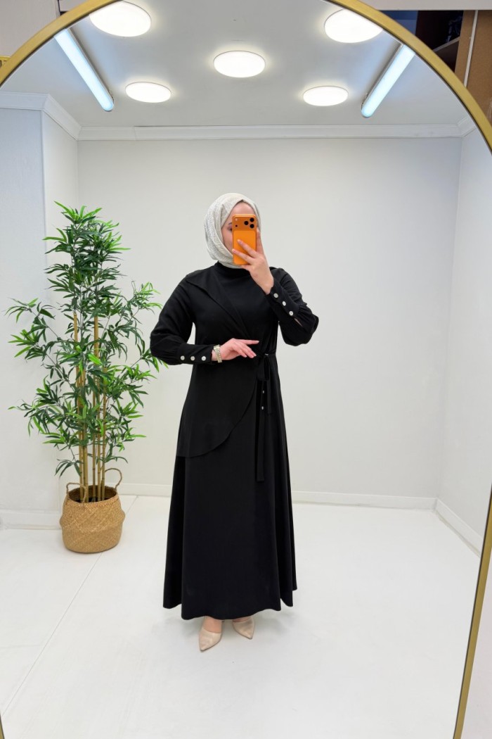 Eliz Tensel Elbise Siyah
