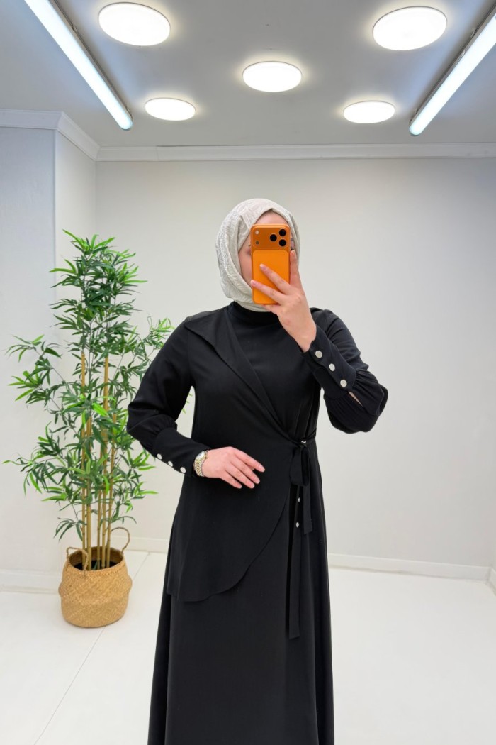 Eliz Tensel Elbise Siyah