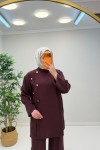 Mişa Pantolonlu Tansel Takım Bordo