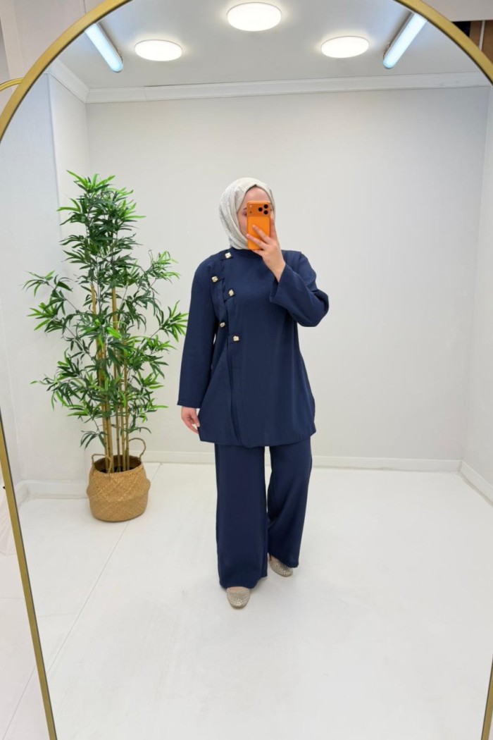 Mişa Pantolonlu Tansel Takım Lacivert