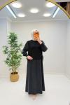 Sare İpek Qupra Elbise  Siyah