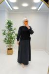 Sare İpek Qupra Elbise  Siyah