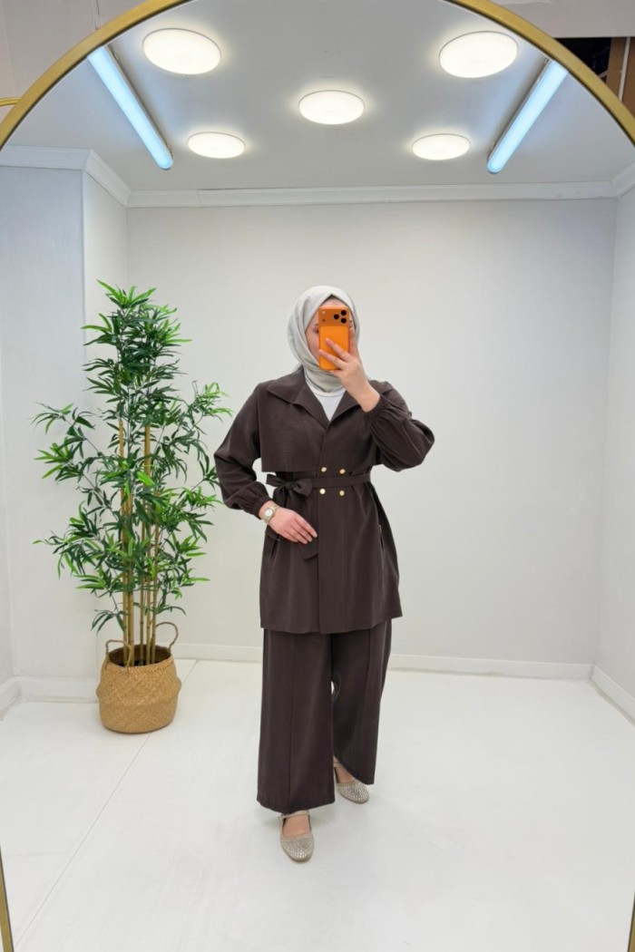 Melodi Qupra Takım Kahverengi