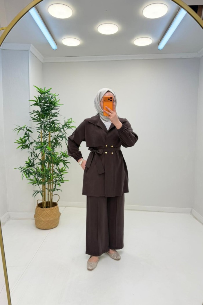 Melodi Qupra Takım Kahverengi