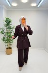 Parla Ceketli Takım  Mürdüm