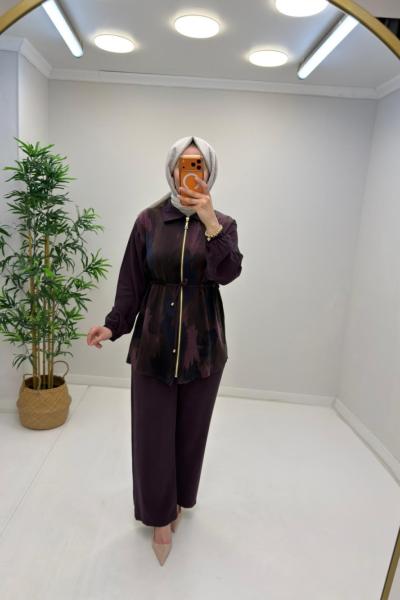 Elena İpek Cupra Detaylı Takım Mürdüm