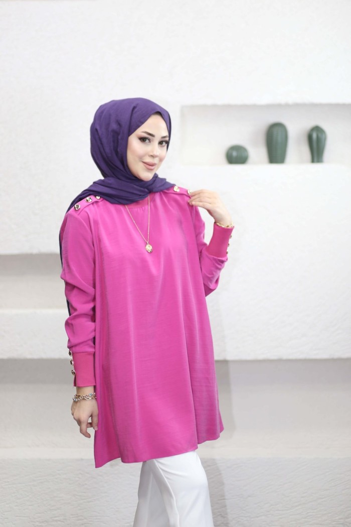 Noshe Cupra Tunik Pembe