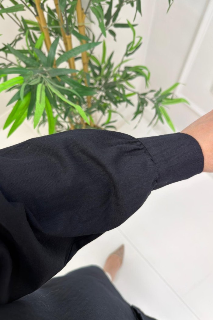 LOTUS %100 PAMUK COTTON GÖMLEK Siyah