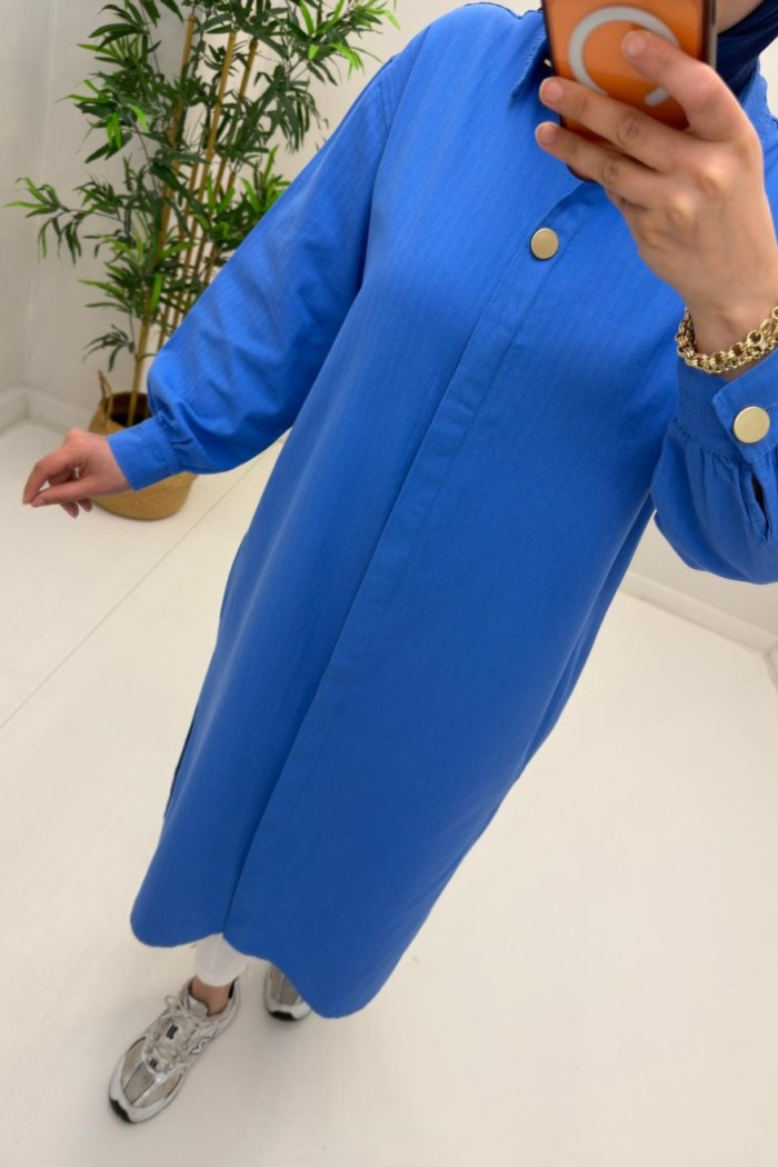LOTUS %100 PAMUK COTTON GÖMLEK Mavi