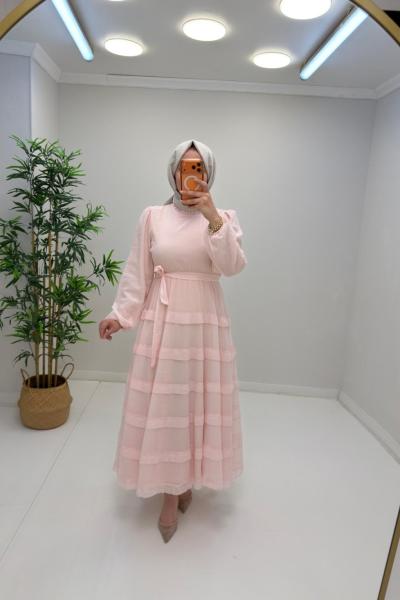 Neva Elbise Pembe