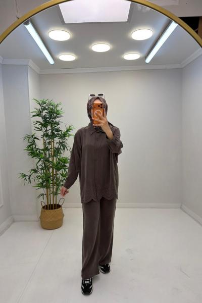 Aksa Takım Kahverengi