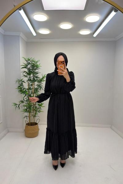 Flora Elbise Siyah