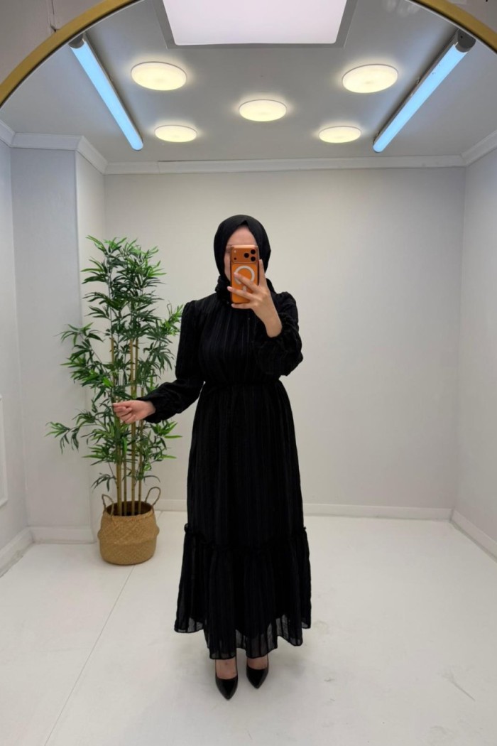 Flora Elbise Siyah