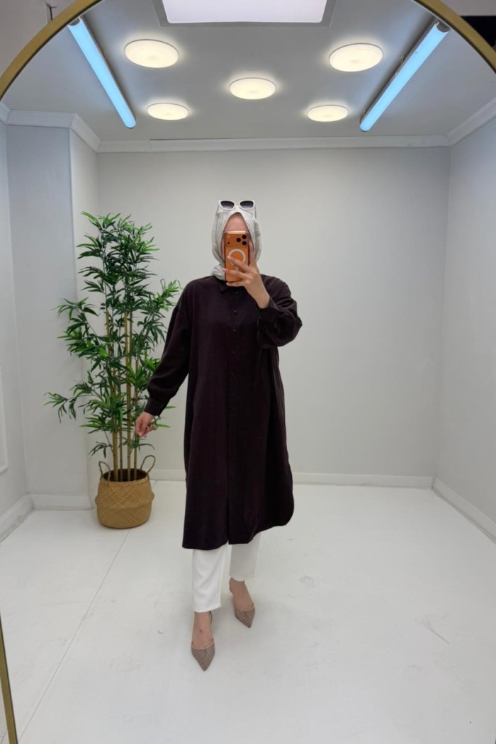 Rosa Tensel Gömlek Mürdüm