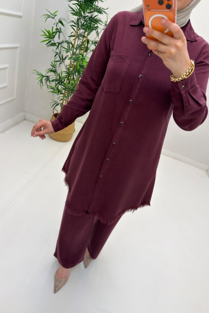 Bella Tensel Takım Bordo