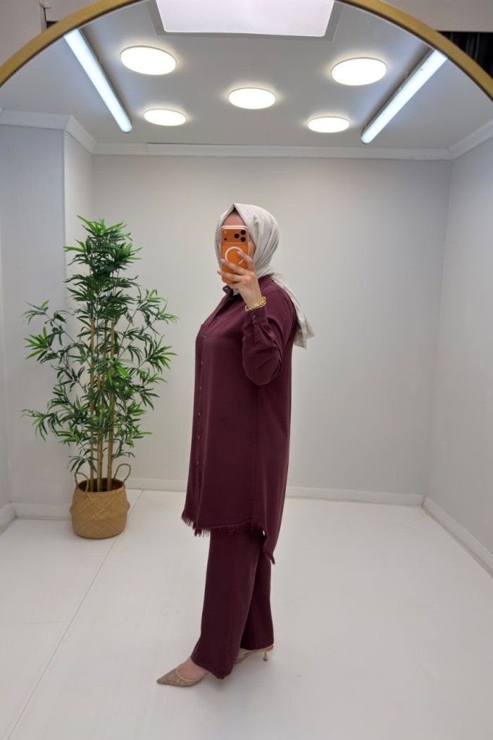 Bella Tensel Takım Bordo
