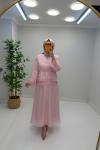 Puane Leydi Etekli Takım Pembe