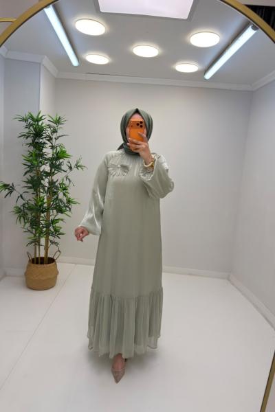 Safir Janjan Elbise Yeşil