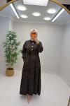 Afra  Elbise Kahverengi
