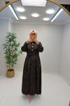 Afra  Elbise Kahverengi