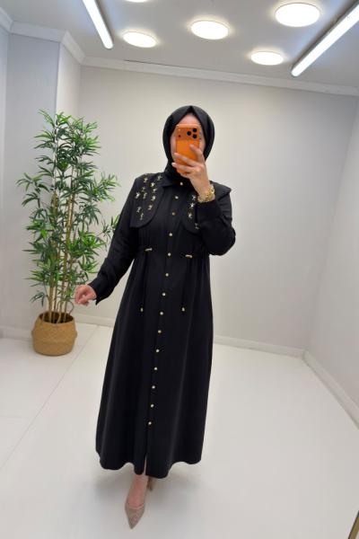 Minel Elbise Siyah