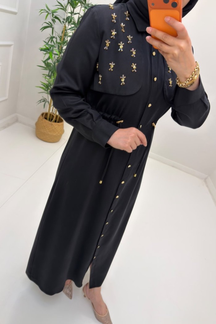 Minel Elbise Siyah