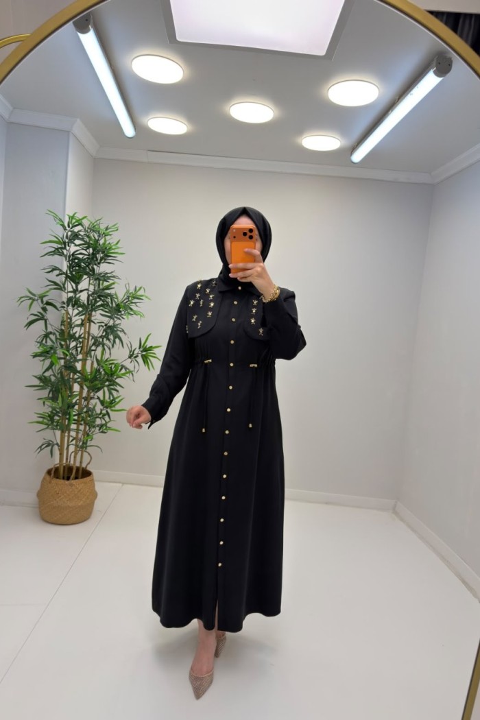Minel Elbise Siyah