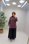 Mia Tensel Gömlek Mürdüm