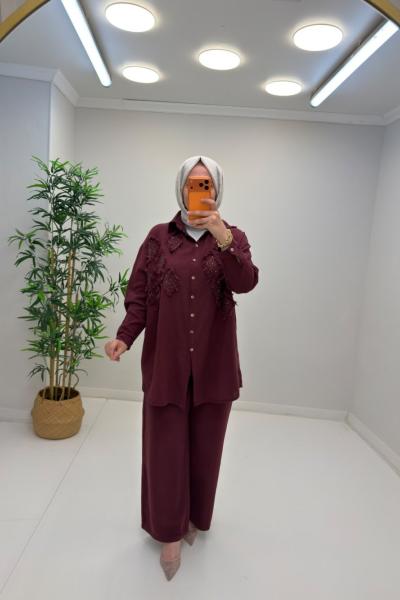 Rima Keten Takım Bordo