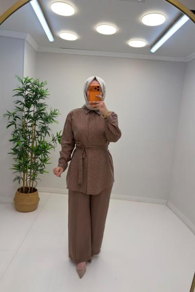 Tensel Taşlı Takım  Vizon