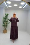 Melina Etekli Takım Mürdüm