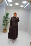 Melina Etekli Takım Kahverengi